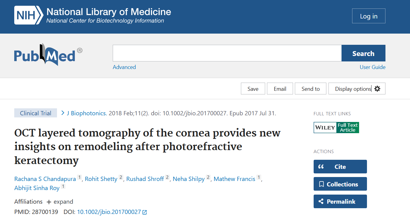 OCT layered tomography of the cornea provides new insights on remodeling after photorefractive keratectomy.