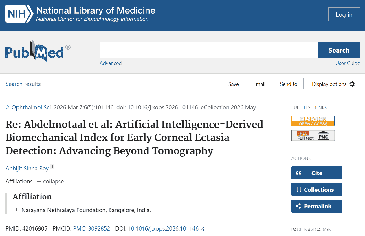 Re Abdelmotaal et al Artificial Intelligence-Derived Biomechanical Index for Early Corneal Ectasia Detection Advancing Beyond Tomography (1)